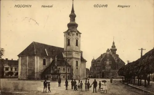 Ak Hodonín Göding Südmähren, HODONIN, Náměstí, GÖDING, Ringplatz