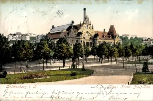 Ak Reichenberg in Böhmen Liberec Tschechien,  Franz Josef-Bad