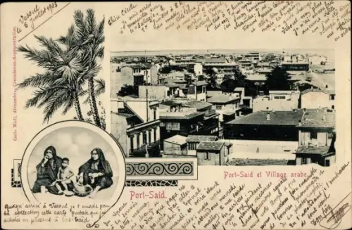 Ak Port Said Ägypten, Village arabe