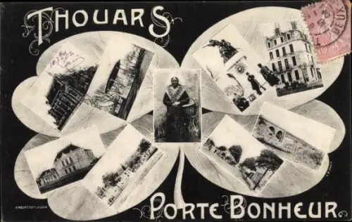 Ak Thouars Deux Sèvres, Porte Bonheur, Diverses Vues de la Ville