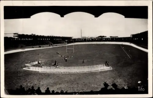 Ak Bordeaux Gironde, Stade Municipal, Vue d'ensemble de la Piste et des Tribunes