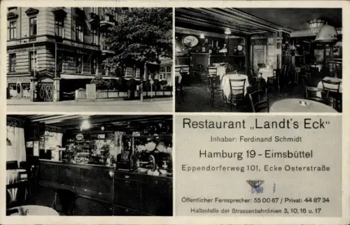 Ak Hamburg Eimsbüttel, Restaurant Landt's Eck