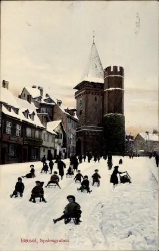 Ak Basel Stadt Schweiz, Spalengraben