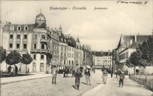 Ak Thionville Diedenhofen Lothringen Moselle, Brückenstraße