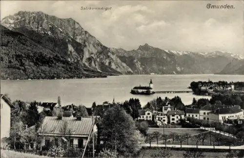 Ak Gmunden in Oberösterreich, Teilansicht