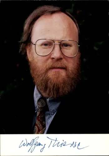 Ak Politiker Wolfgang Thierse, SPD, Portrait, Autogramm gedruckt