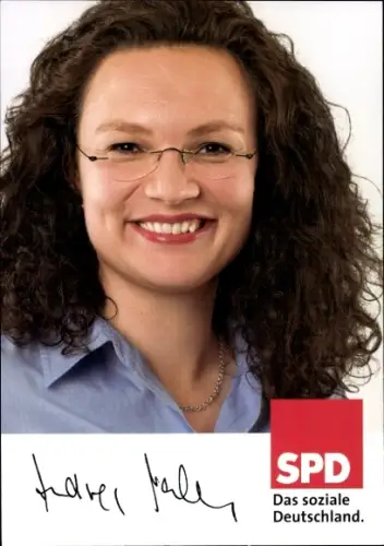 Ak Andrea Nahles, Stellvertretende Vorsitzende der SPD