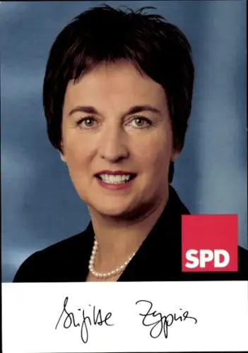 Ak Politikerin Brigitte Zypries, SPD, Portrait, Autogramm gedruckt
