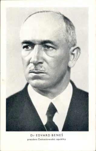 Ak Edvard Beneš, Ehemaliger Präsident der Tschechoslowakei