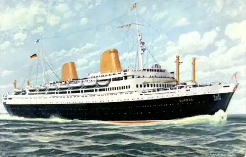Künstler Ak Passagierschiff MS Europa, Norddeutscher Lloyd Bremen