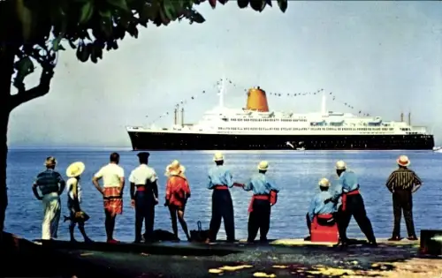 Ak TS Bremen, Norddeutscher Lloyd Bremen, Dampfschiff