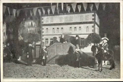 Ak Schippers v. d. Ville Zwergenstadt, Rathaus, Liliputaner