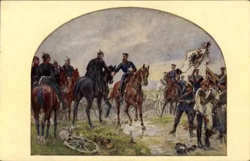 Künstler Ak Hünten, E., Schlacht bei Königgrätz 1866, Kaiser Wilhelm I.