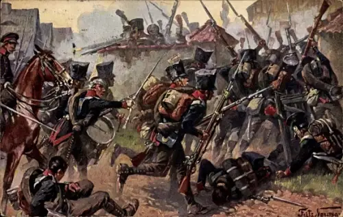 Künstler Ak Neumann, Fritz, Die Brigade Horn bei Großgörschen, 2. Mai 1813