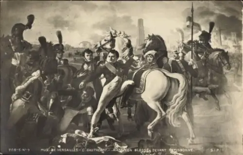 Künstler Ak Gautherot, Napoléon blessé à Ratisbonne