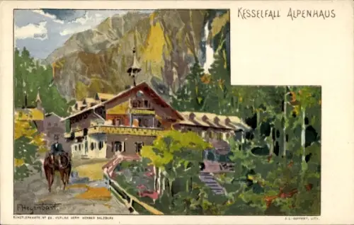 Künstler Litho Hegenbart, Kesselfall Alpenhaus Kaprun