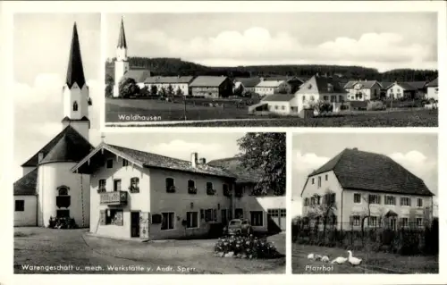 Ak Waldhausen im Strudengau Oberösterreich,  Warengeschäft u. mech. Werkstätte v. Andr. Sperr, Pf