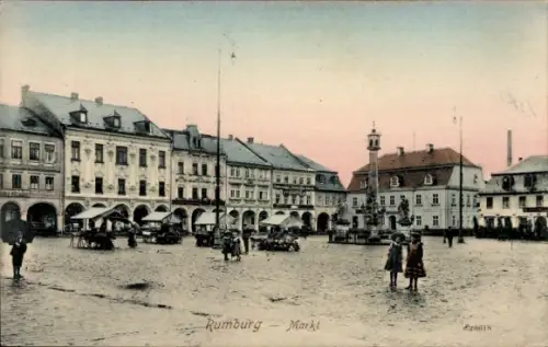 Ak Rumburk Rumburg Region Aussig, Markt