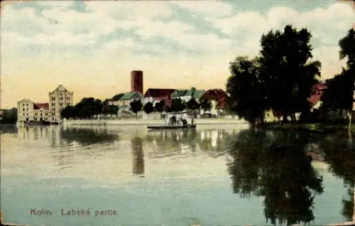 Ak Kolín Köln an der Elbe Mittelböhmen, Kolin, Labská partie