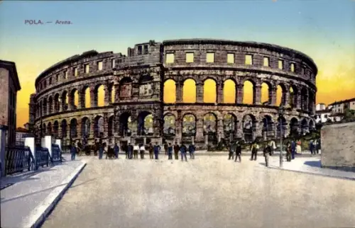 Ak Pola Pula Kroatien, Pola, Arena, Römisches Amphitheater
