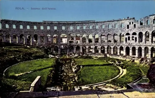 Ak Pola Pula Kroatien,  Innenansicht der Arena, Nr. 9981