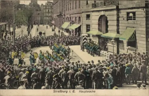 Ak Strasbourg Straßburg Elsass Bas Rhin,  Hauptwache