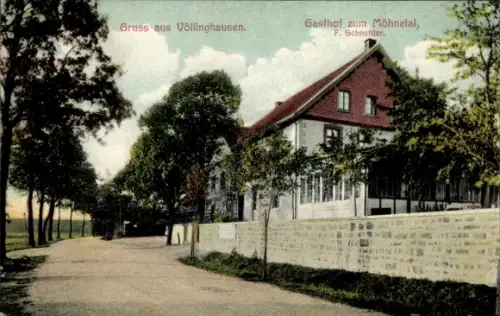 Ak Völlinghausen Möhnesee im Kreis Soest Nordrhein Westfalen, Gasthof zum Möhnetal, F. Schnettler