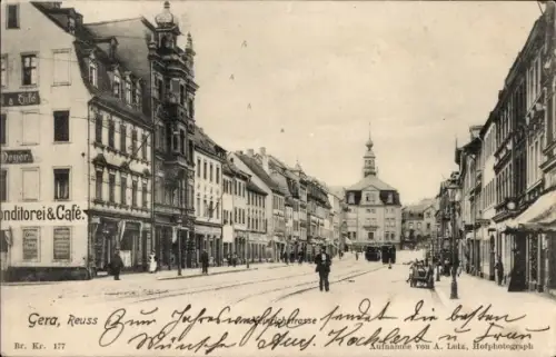 Ak Gera in Thüringen, Heinrichstraße