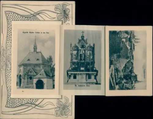 Leporello Ak Dresden, Kapelle Mutter Gottes in der Not, Sankt Antonius Altar, Totalansicht