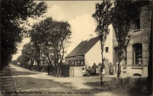 Ak Lombardsijde Lombartzyde Westflandern, Avenue de la Reine