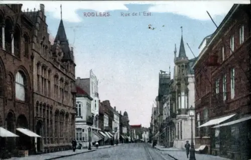 CPA Roulers Roeselaere Rousselare Roulers Flandre occidentale, Rue de l'Est