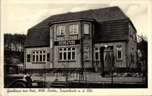 Ak Tesperhude Geesthacht an der Elbe, Gasthaus zur Post, Wilh. Bruhn