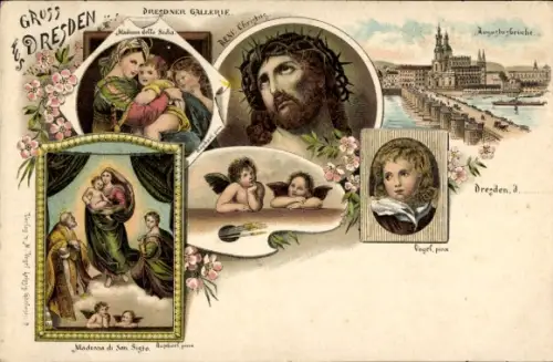 Litho Madonna della Sedina, Christus, Madonna di San Sigto