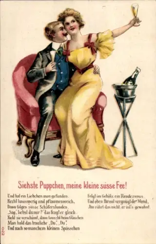 Ak Siehste Puppchen, meine kleine süsse Fee! Und hat ein Liebchen man gefunden