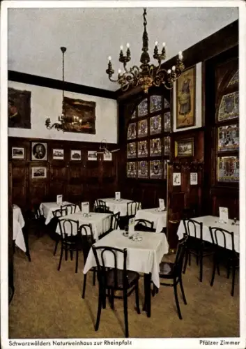 Ak München, Schwarzwälders Naturweinhaus zur Rheinpfalz, Pfälzer Zimmer, Hartmannstraße 8