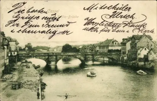 Ak Kassel in Hessen, Fulda-Brücke