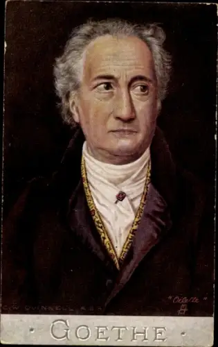 Künstler Ak Schriftsteller Johann Wolfgang von Goethe