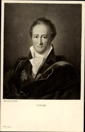 Künstler Ak Kügelgen, Schriftsteller Johann Wolfgang von Goethe, Portrait, Ackermann 1449