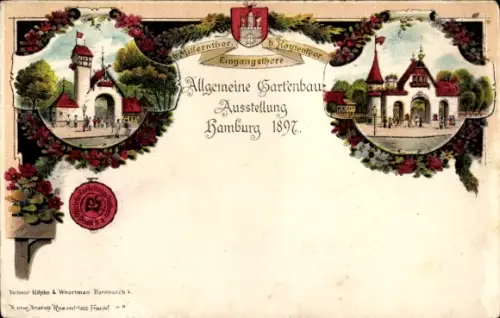 Ak Hamburg, Allgemeine Gartenbau-Ausstellung 1897, Millerntor