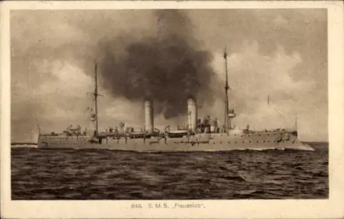 Ak Deutsches Kriegsschiff, SMS Frauenlob, Kaiserliche Marine