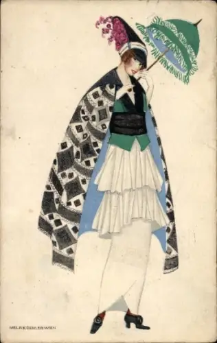 Künstler Ak Köhler, Mela, Frauenbildnis