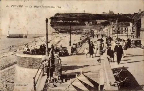 Ak Fécamp Seine Maritime, FECAMP, La Digue-Promenade, 26, NORMAND