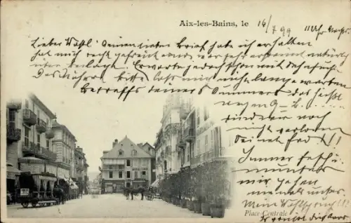 Ak Aix les Bains Savoie, Straßenansicht
