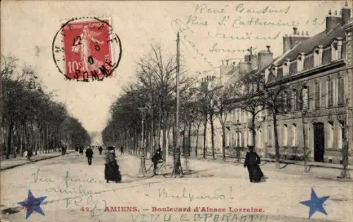 Ak Amiens Somme,  Boulevard d'Alsace Lorraine