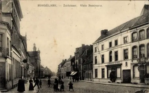 Ak Roeselare Roeselaere Rousselare Roulers Westflandern,  Zuidstraat, Klein Seminarie