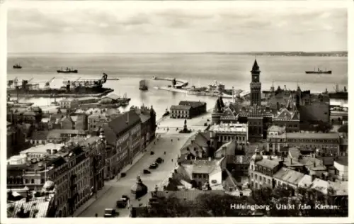 Ak Hälsingborg Helsingborg Schweden,  Kärnan, Hafen
