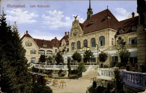 Ak Mariánské Lázně Marienbad Region Karlsbad, Cafe Rübezahl