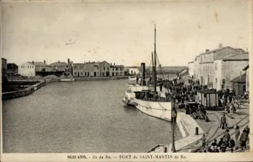Ak Saint Martin de Ré Ile de Ré Charente-Maritime, Île de Ré, Port de Saint-Martin-de-Ré, Hafen, 