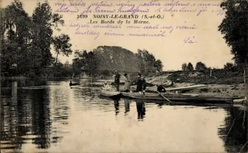 Ak Noisy le Grand Seine et Marne, Bords de la Marne