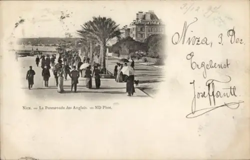 Ak Nice Nizza Alpes Maritimes,  La Promenade des Anglais, ND Phot.